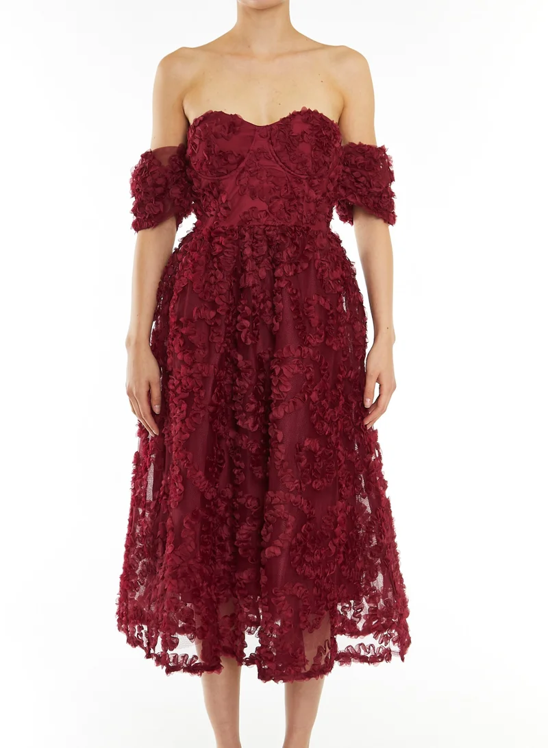 ترو ديكادينس Amelia Bardot Bust Cup Midi Dress